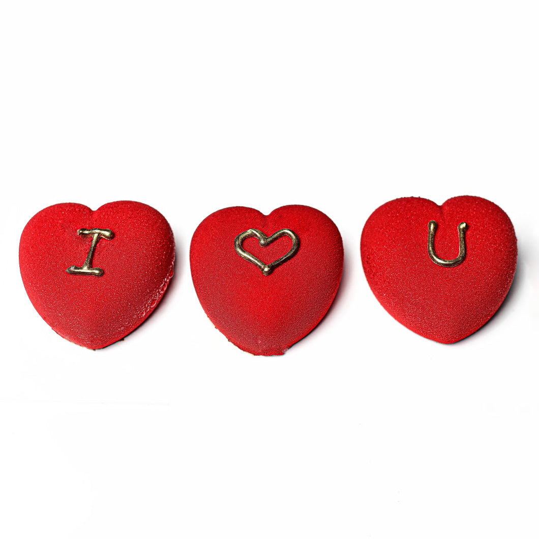 I Love you - Pack of 3 Chocolate Pastries 🟢